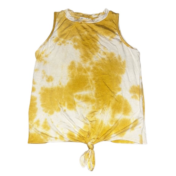 Crown of Hearts Yellow Tie Dye Tank Top - Picture 2 of 6